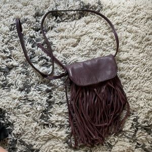 Purple fringe mini crossbody bag by Kelsi Dagger